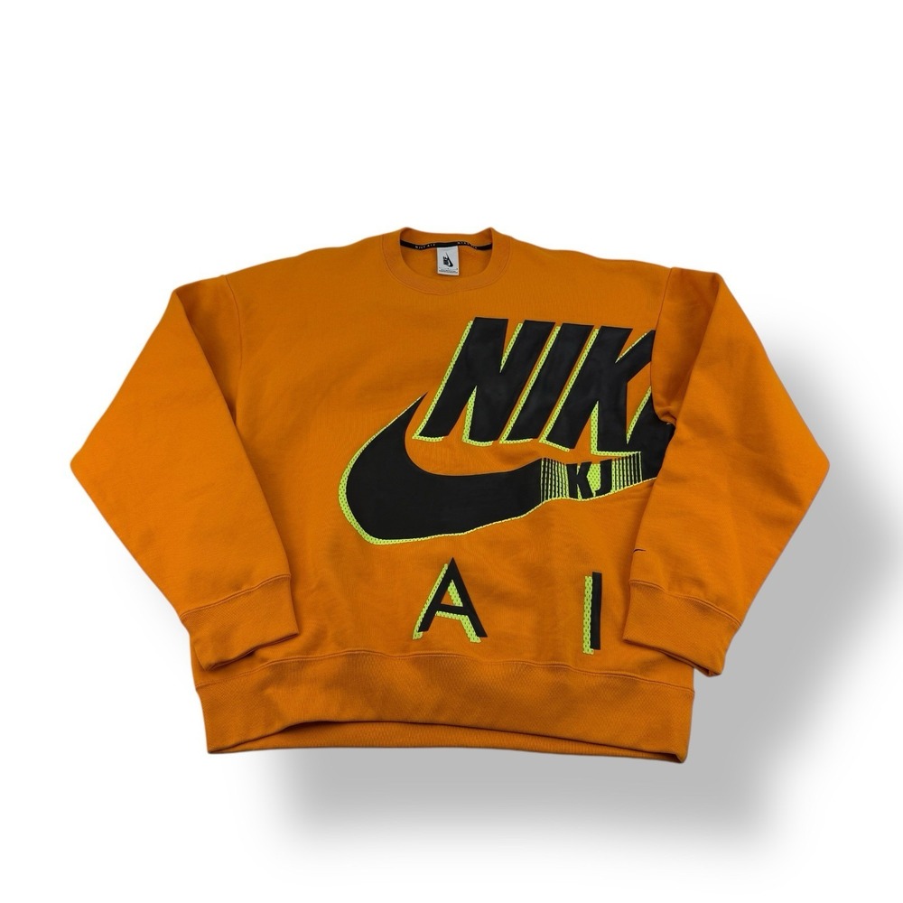 Nike Air x Kim Jones Men's Size Large Orange Graphic Crewneck Sweatshirt